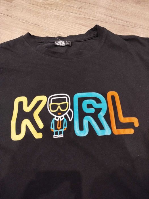 тениска Karl Lagerfeld - L- наситено черно- Italy