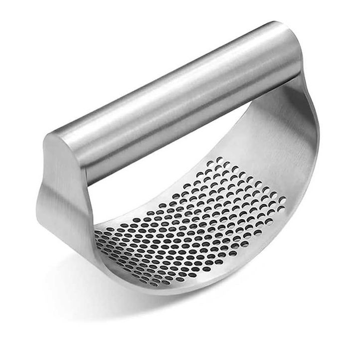 Presa de usturoi manuala din otel inoxidabil elegant usor de utilizat