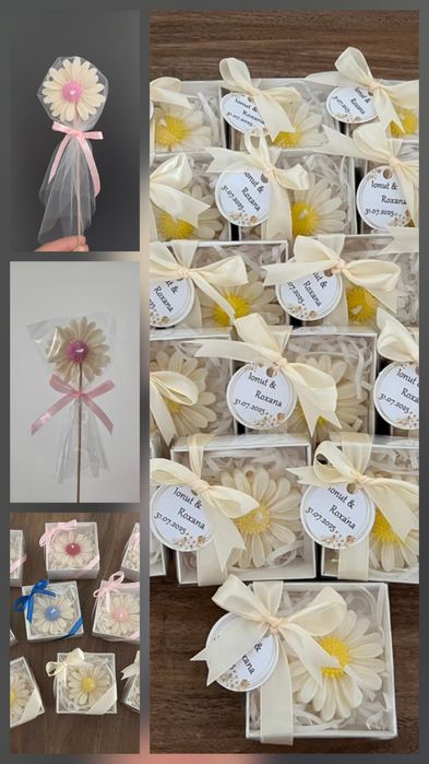 Mărturii nuntă si  botez din ceară naturală de soia – parfumate,