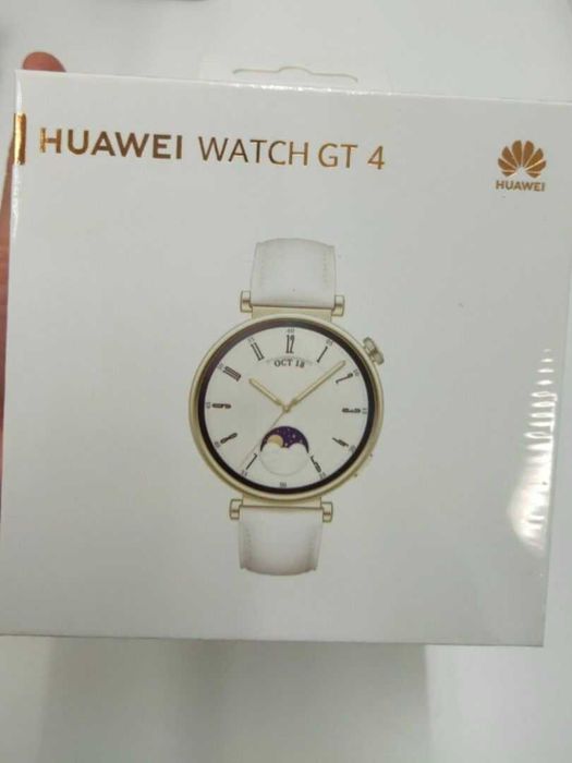 Smartwatch Huawei Watch GT4 curea piele alb 41 mm garantie Nou Sigilat