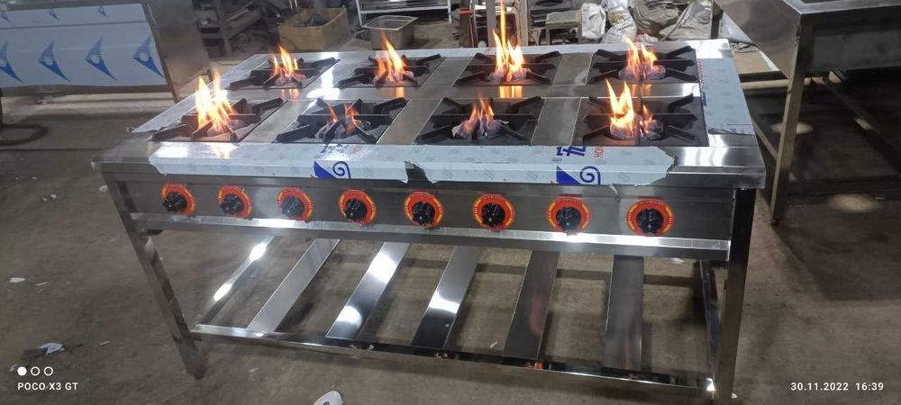 Газовая и электро плита нержавейка оборудования