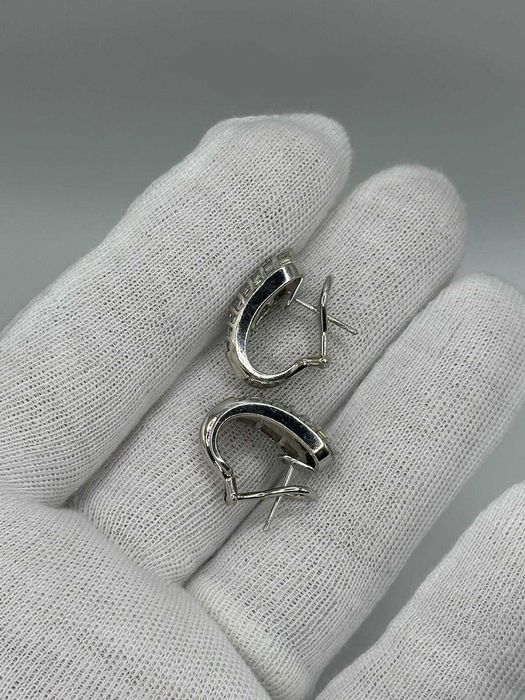 CERCEI AUR alb 14K + DIAMANTE TOP = 2.70CT - VVS1 - F - 12g. + Certificat !