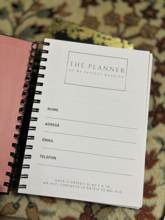 Agendă nuntă "The perfect wedding planner"