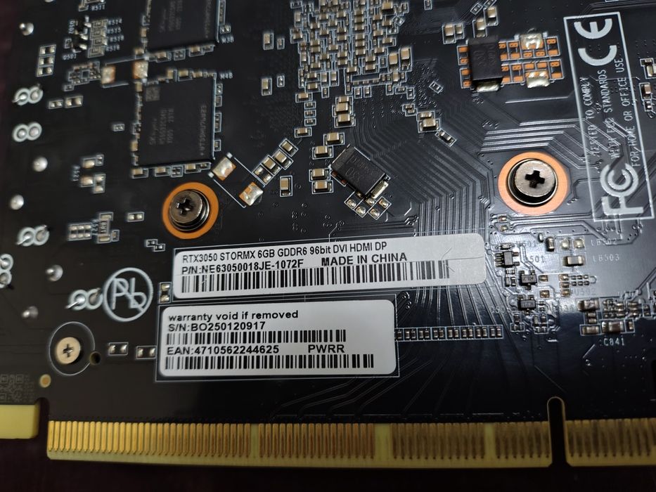 Видеокарта RTX3050 6GB