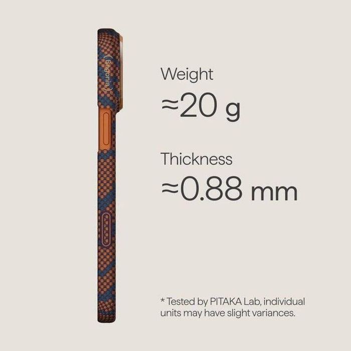 Карбонов Калъф с MagSafe Pitaka Edge Breath of Veins за iPhone 17 Pro/Max – Burning Orange