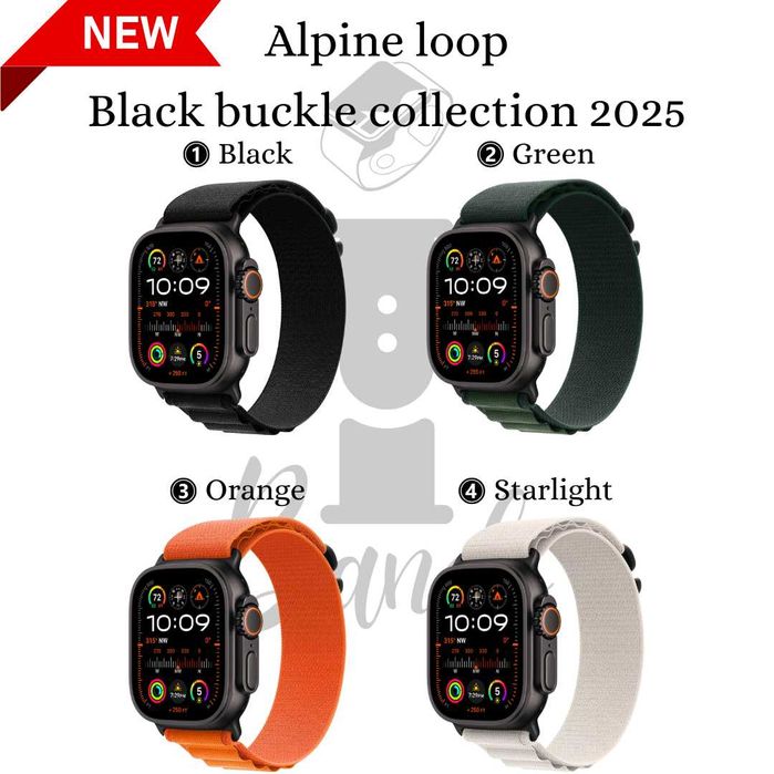 Текстилни каишки с титаниева кука за Apple Watch ULTRA/SE/11/10/9/8/7