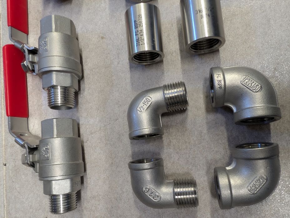 Set Complet Fitinguri și Robinete INOX 1/2" – Kit de Siguranță / Rezervă Gospodărie