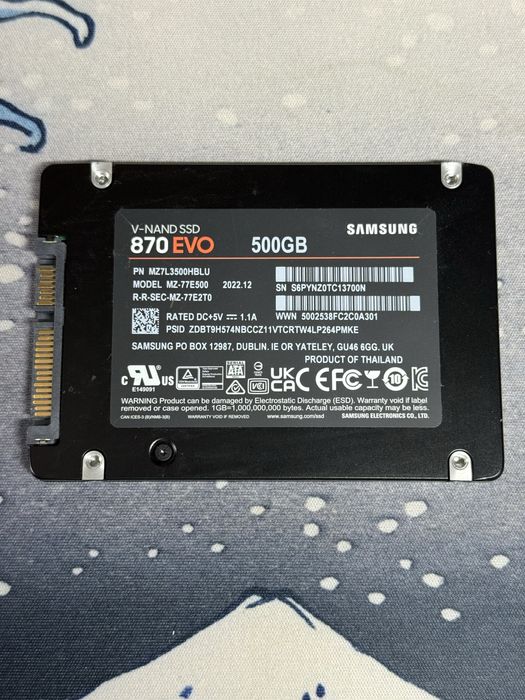 SSD 2.5" Samsung 870 EVO 500GB - 100% Health
