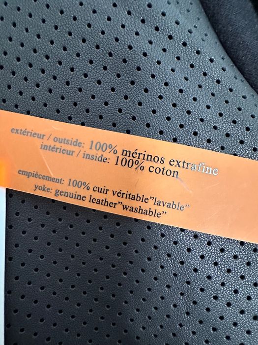 Sacou/cardigan Majestic Paris, M/L lana/ piele naturala