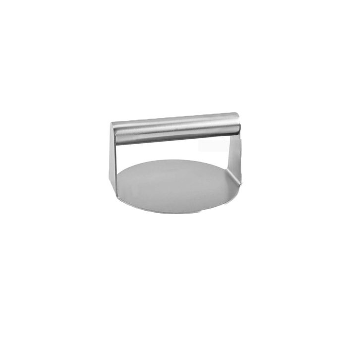 Set Smash Burger inox cu presa carne spatula si capac topire cascaval