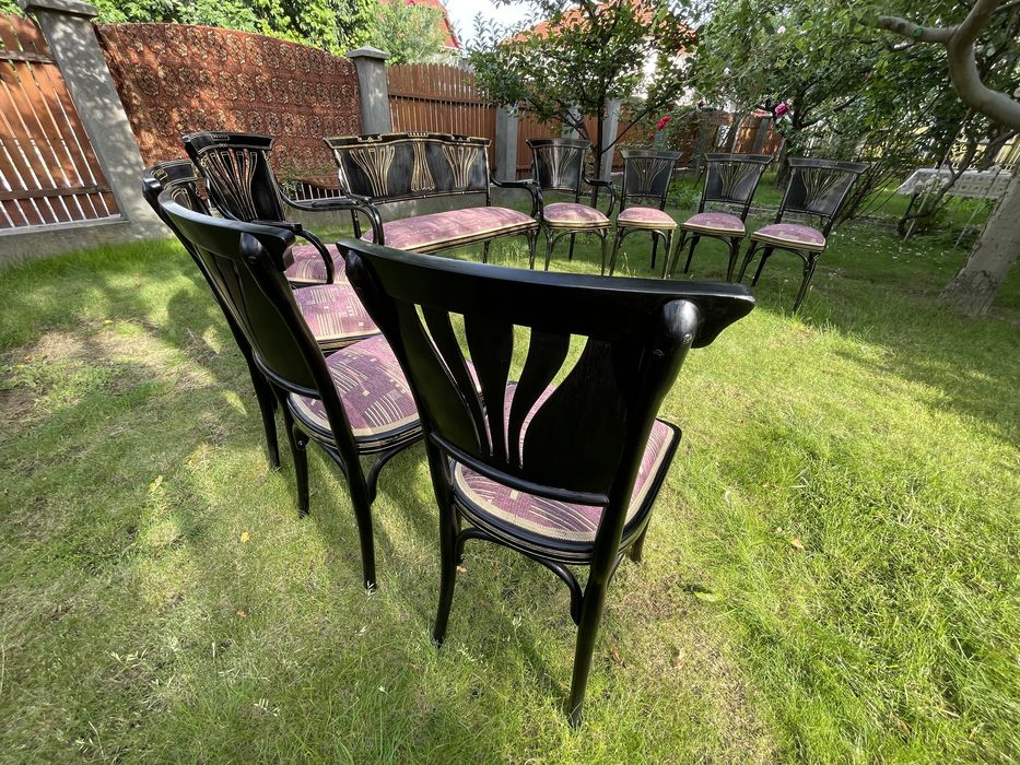Set salon vintage - recondiționat - piese de artă - peste 120 ani