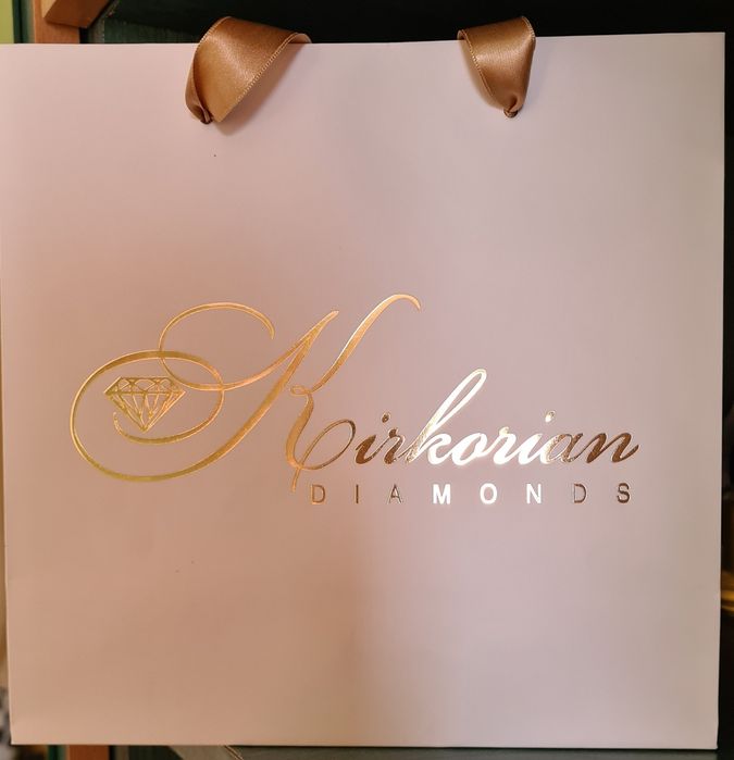 Колие от бяло злато 18 карата с рубин и диаманти