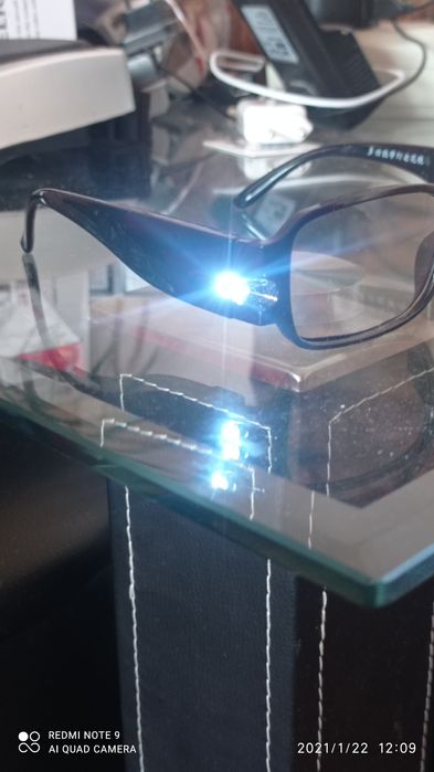 Ochelari cu leduri pentru lectură sau lucru manual...cu dioptri +1 .