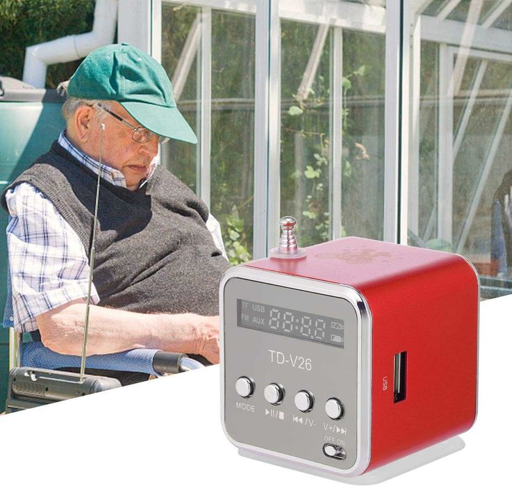 Mini Radio FM cu Boxa Portabila si MP3 Player LCD 45dB USB MicroSD