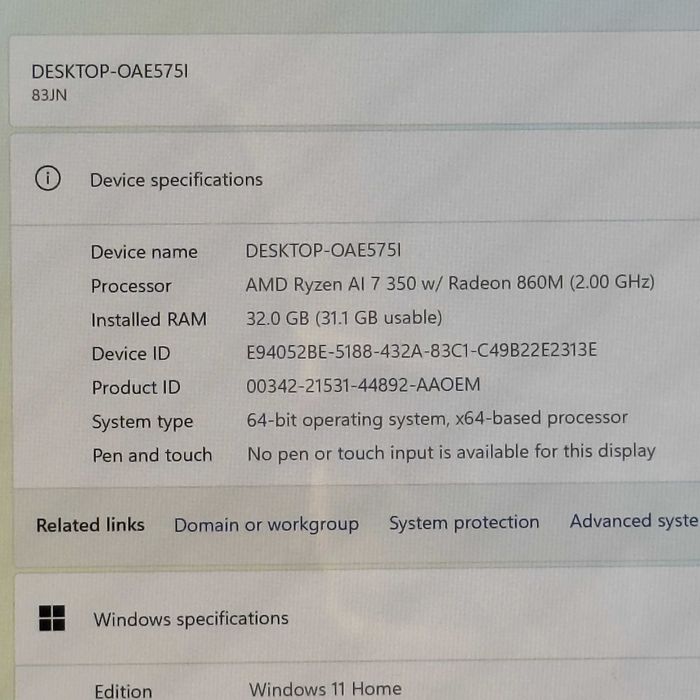 Lenovo IdeaPad Pro 5 AMD Ryzen Ai 7 350 SSD 1TB RAM 32GB Gray - GARANTIE 12 LUNI | TrueGSM