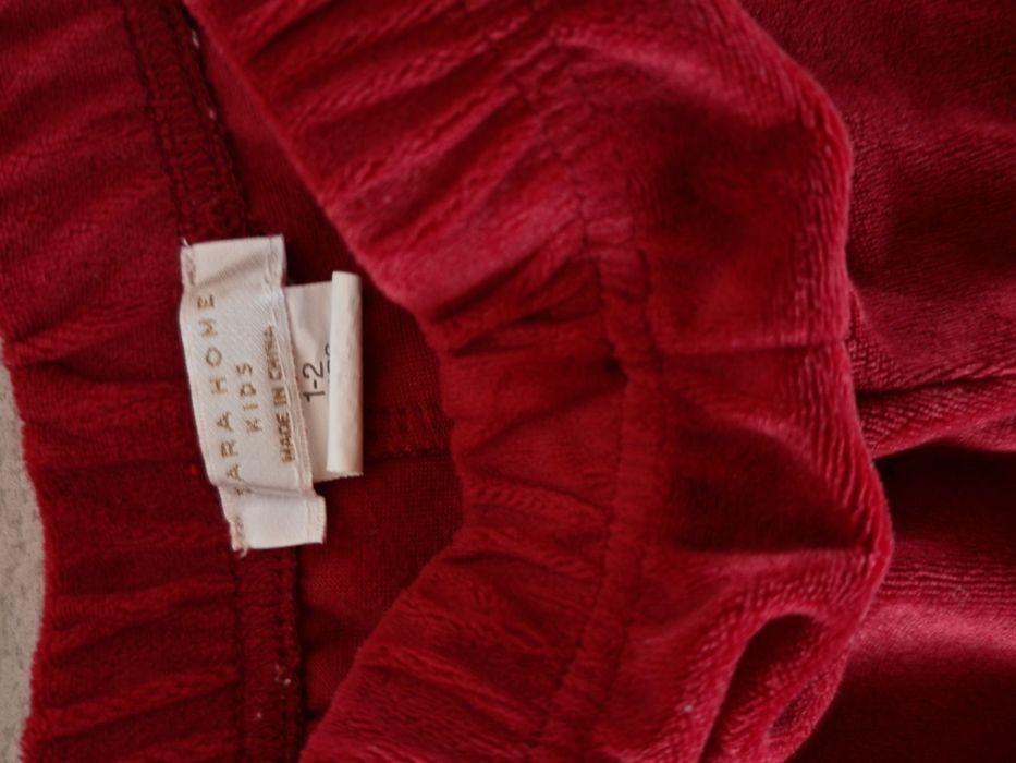 Детски коледен велурен костюм, Zara Home