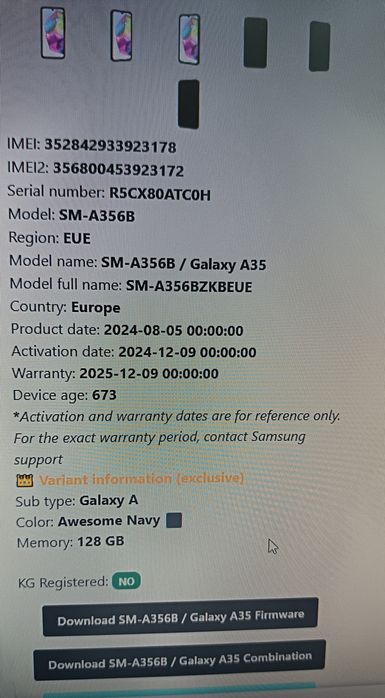 Мобилен апарат Samsung A35
