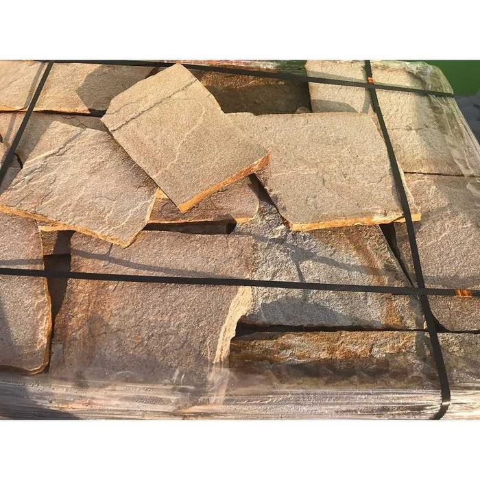 Piatra naturala pentru pavat curtea/sist poligonal Gold grosime 1-3 cm