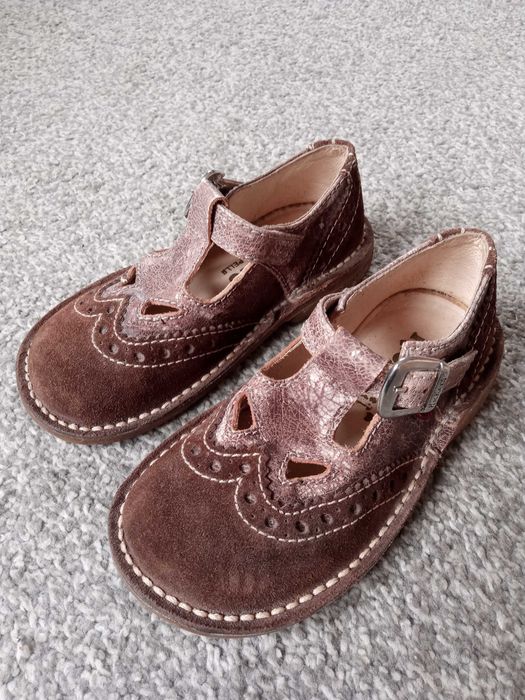 Sandale din piele Kickers pentru fetițe