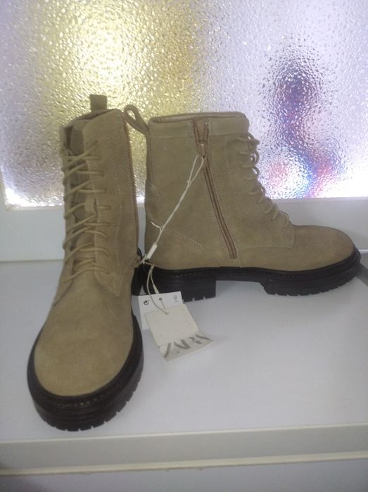 Замшевые сапоги для девочки. Размер 36. Брендовые Zara. Из США