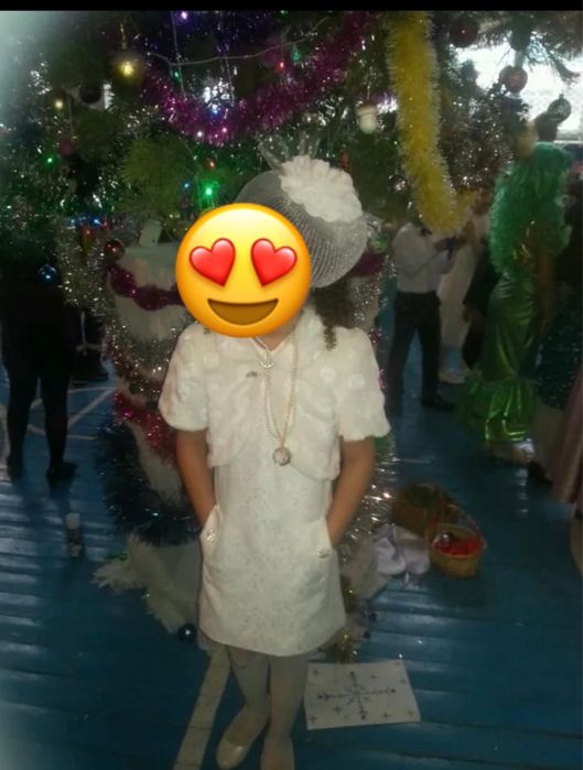 Детское белое платье