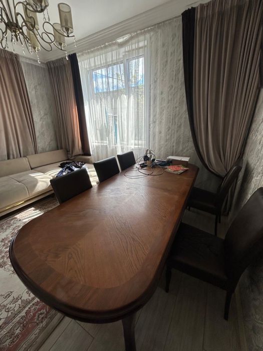 Обеденный стол, 6 стульев комплект