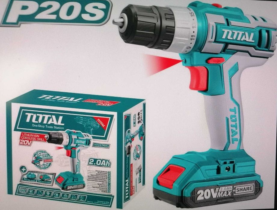 Masina de gaurit cu acumulator 20v 2ah