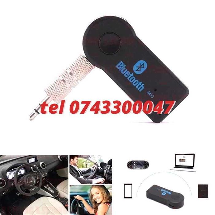 Adaptor Auxiliar Bluetooth Pentru Muzica Cu Mufa Jack Si Cablu