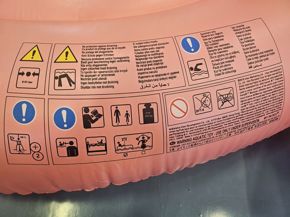 Saltea Intex flamingo Roz 2.18 × 2.11 × 1.36 m