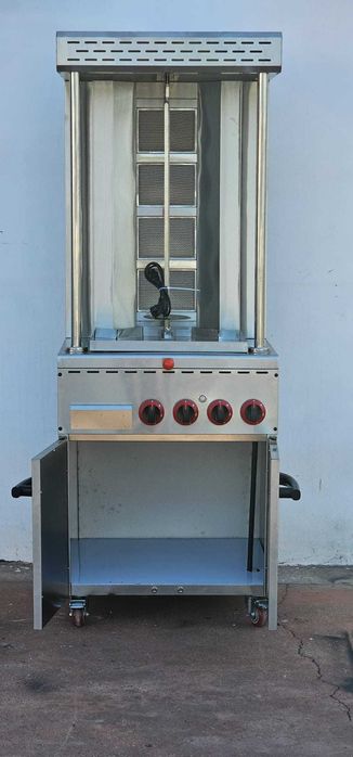 REDUCERE Aparat shaorma gaz 4 arzatoare cu dulap- Transport Gratuit