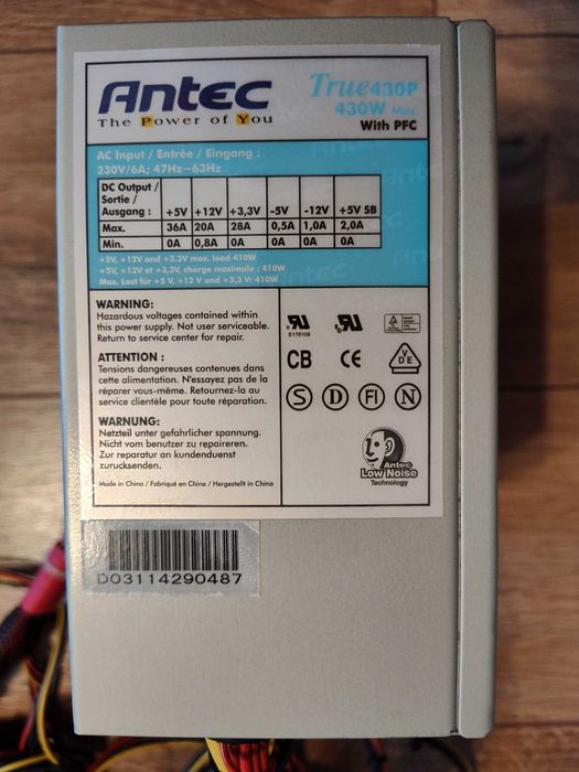 Sursă PC Antec True430P 430W cu PFC