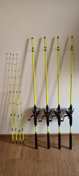 SET 4 Lansete Feeder 2.4m ROBINHAN Bolentino + 4 Mulinete IF5000