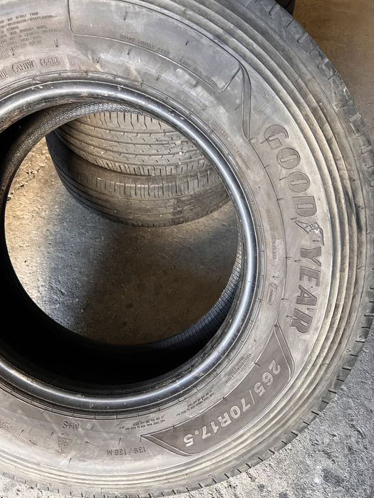 2 anvelope camion 265/70/17.5 , GoodYear , 7.5 mm