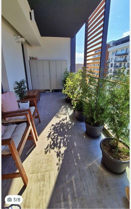 Apartament de 2 camere cu terasă și mobilier complet