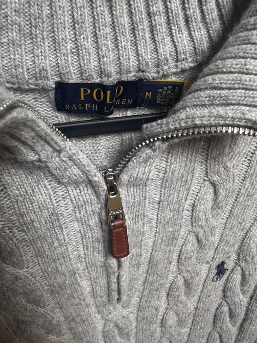 quarter zip ralph lauren gri M