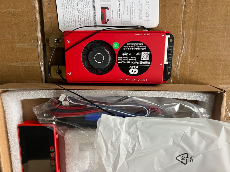 BMS Daly 16S 48V 200A комплект с дисплей