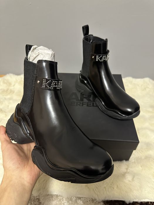 Karl Lagerfeld ghete chelsea de piele Gemini femei