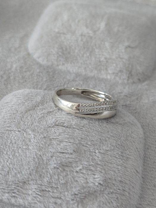 Inel de Logodnă din Aur Alb de 18k cu Briliante