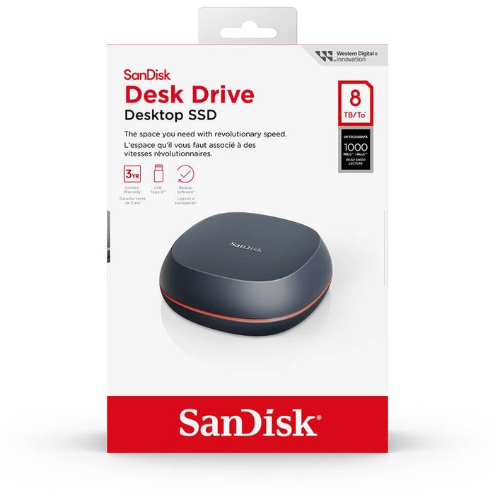 SSD SanDisk desktop drive 8tb noi la cutie