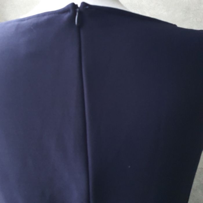 Тъмно синя дамска офис рокля