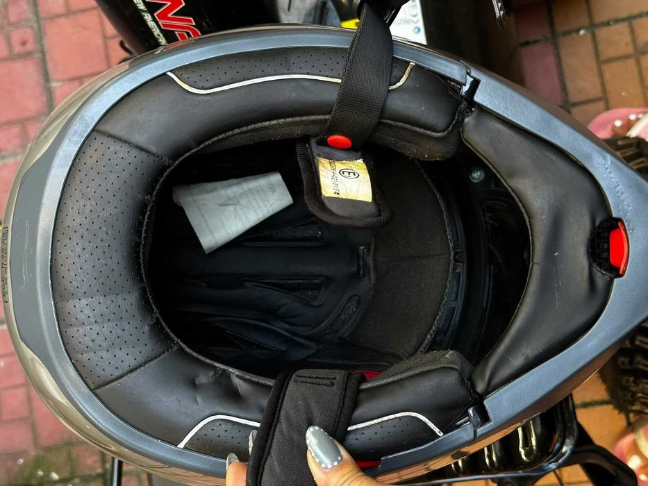 Casca Moto Modulara SHOEI, Gri, Marimea L - Ochelari de soare inclusi