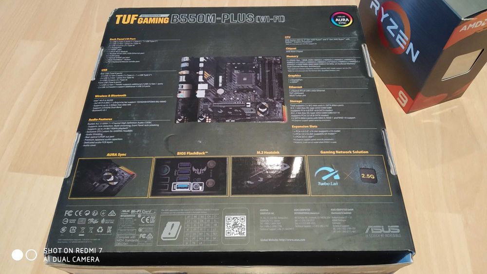Kit AM4-DDR4 Ryzen 5950X + placa baza Asus TUF Gaming B550M Plus Wifi