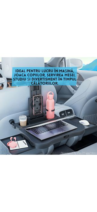 Masa auto laptop, reglabila, NOUA
