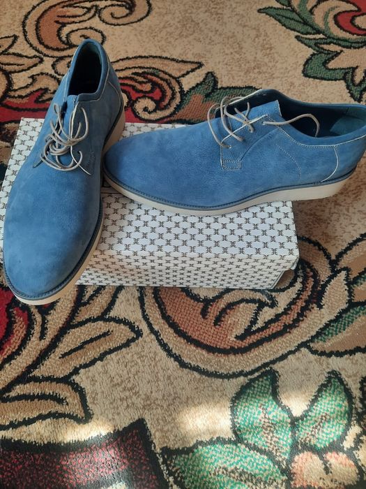 Мужские голубые туфли