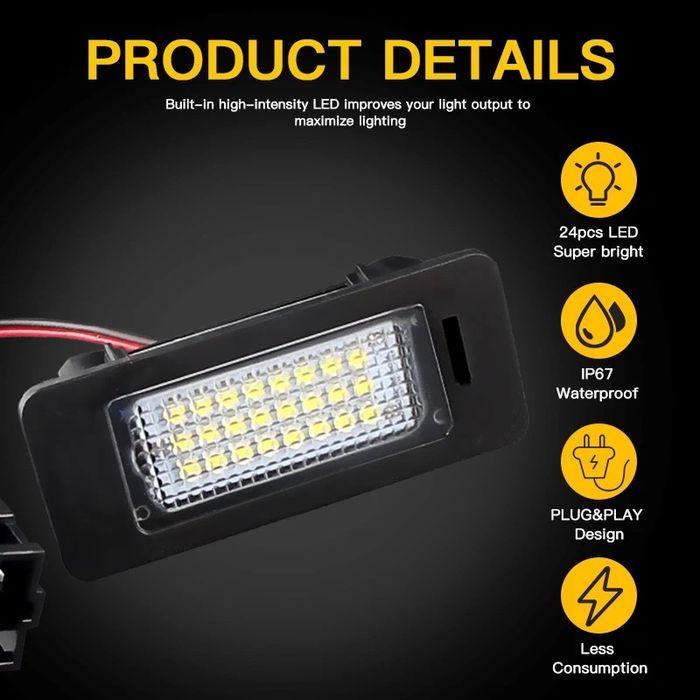 Lampi LED numar Audi A1 A4 B8 A5 A6 A7 Q5 TT