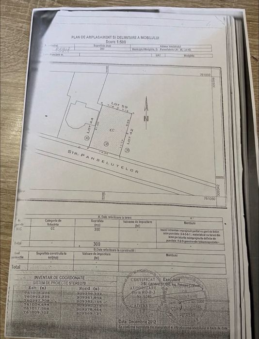 Vând teren 300 MP în Medgidia – Toate utilitățile