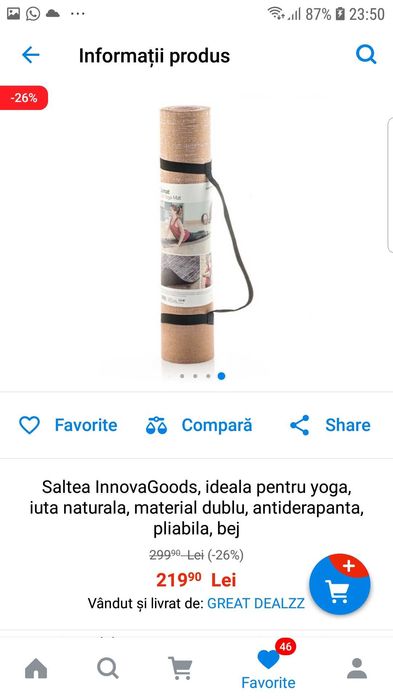 Saltea izopren yoga