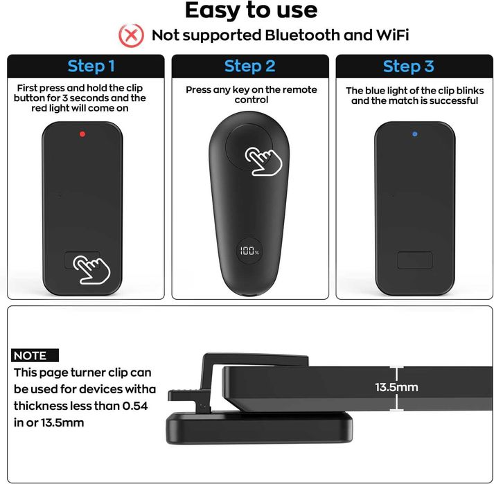 RF Remote Control Page Turner – Дистанционно управление за прелистване