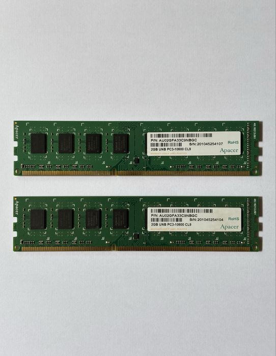 4GB RAM за настолен компютър (2x2GB DDR3 1333 MHz)