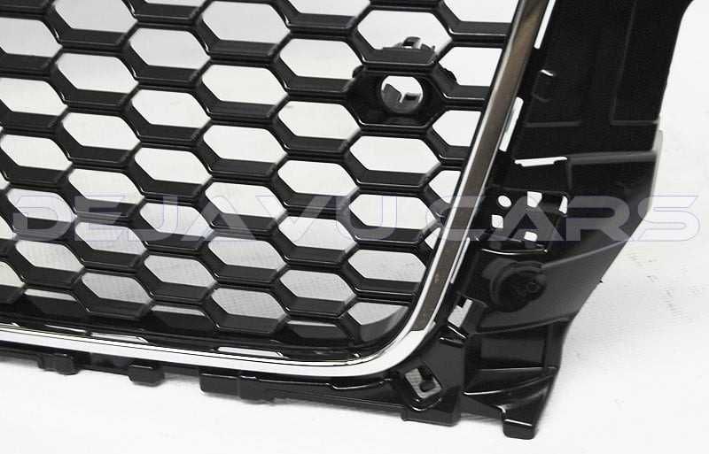 Решетка без емблема АУДИ А3 8В Audi A3 8V S-Line S3 RS3 черна с хром